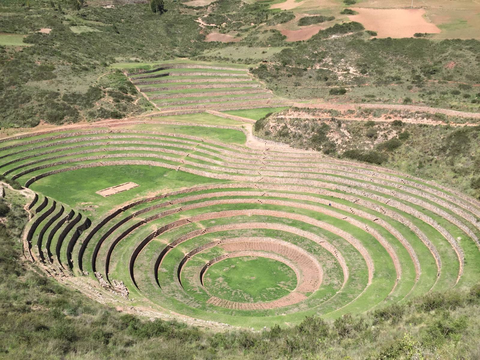Kreisförmige Terrassenanlage von Moray in Peru